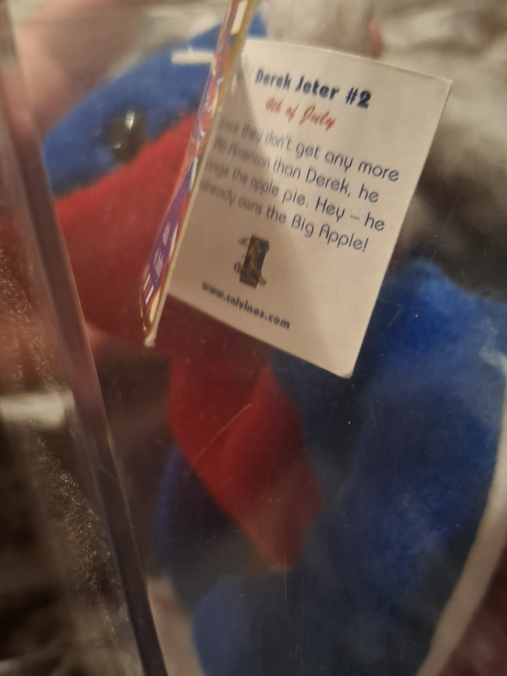 '99 Salino's Bammers 4th of July Patriotic Plush Bear - DEREK JETER #2 - Picture 4 of 4